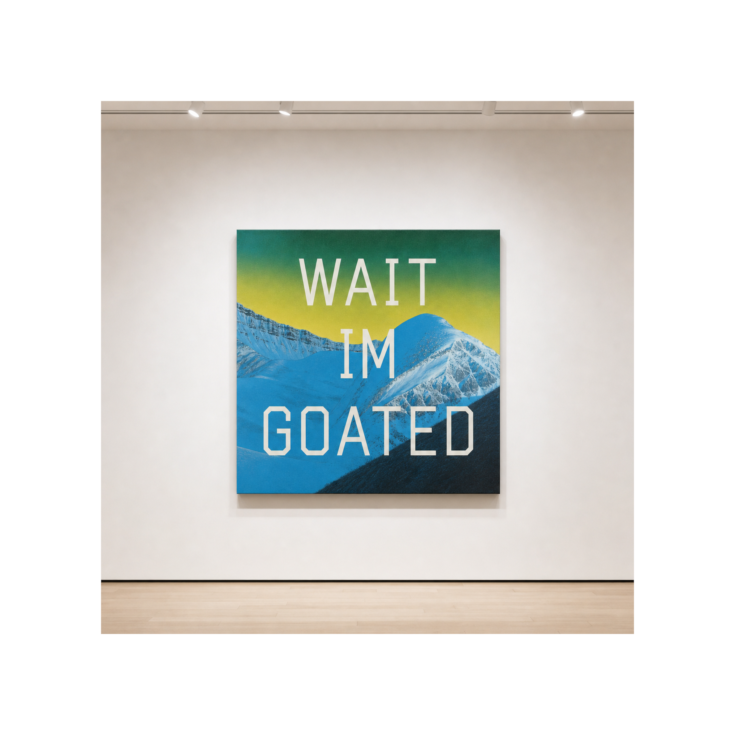 Wait I'm Goated by Ed Ruscha